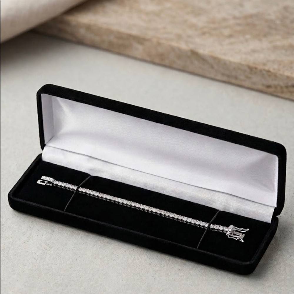 3 Carat Tennis Bracelet Lab Grown Diamond Set in 14K White Gold